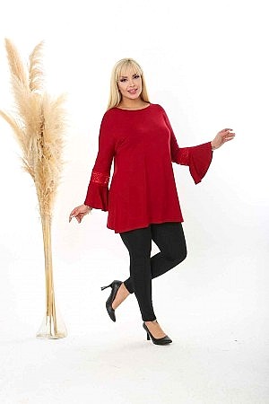 114542 TOPTAN BORDO TUNİK
