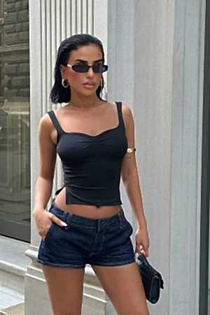 180169 SİYAH CROP