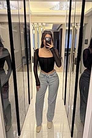 185147 SİYAH CROP
