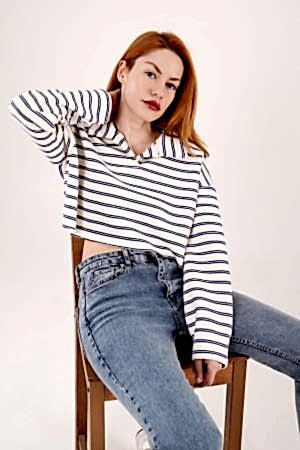 H4659-LACİVERT-L LACIVERT SWEAT