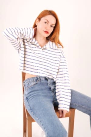 H4659-LACİVERT-M LACIVERT SWEAT