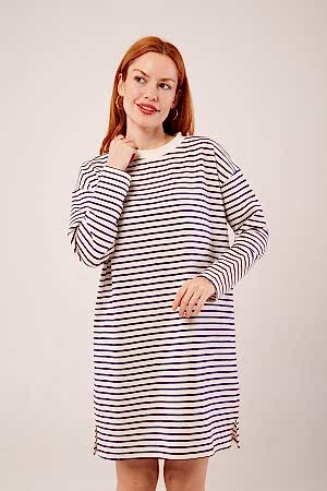 H4719-LACİVERT-M BEYAZ SWEAT