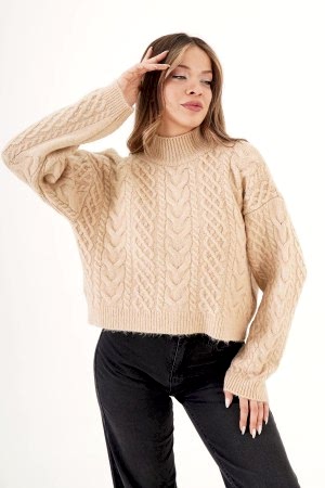 H6670-KREM-STD KREM KAZAK