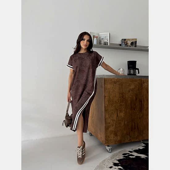BATIK KUMAS SERITLI ELBISE 190383