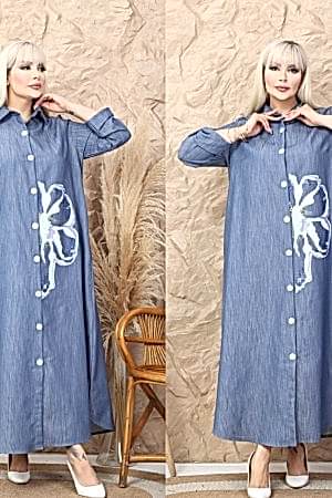 JEANS KETEN KUMAS ELBISE 189977